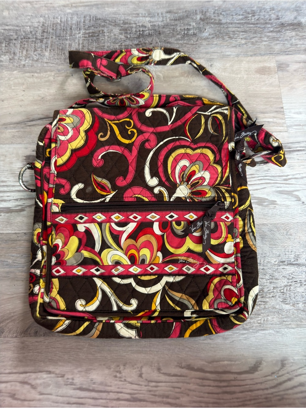 Vera Bradley Mailbag Crossbody Bag In Retired Puccini Pattern